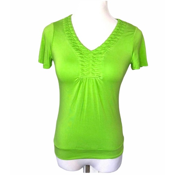 Cable and Gauge Green petite top. - Picture 1 of 6